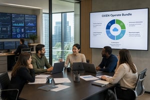 Modern Office Collaboration with Tech Focus