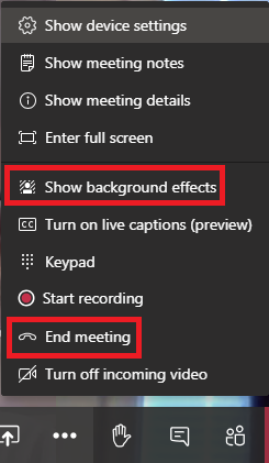 Show background effects in Microsoft Teams