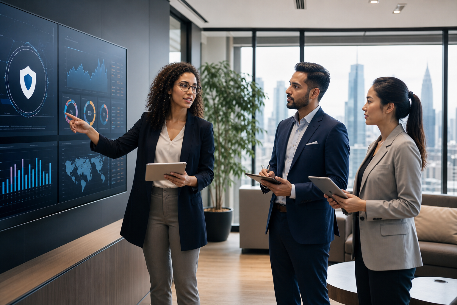 Cybersecurity Meeting With Digital Charts Cybersecurity Meeting With Digital Charts